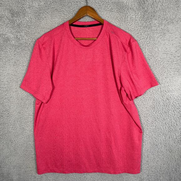 Lululemon Shirt Mens XL Red Drysense Loose Training Short Sleeve - Picture 1 of 7